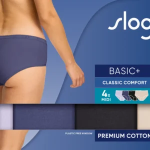 PACK DE 4 BRAGAS DE ALGODÓN 10071781 - Sloggi Basic+ Midi -