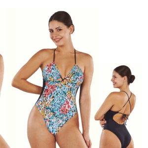 Bañador de Mujer diseño cruzado en X con foam extraible - TELENO -