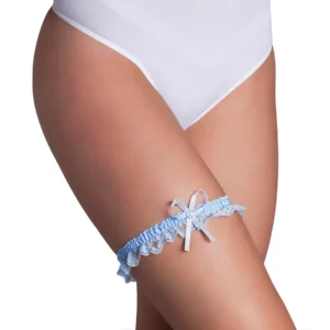 Liga de Novia Azul con encaje - MISS PERFECT - LIGA DE NOVIA - LIGA DE BODA -