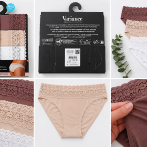 Pack 3 braguitas Variance microfibra Reciclada con encaje – VARIANCE